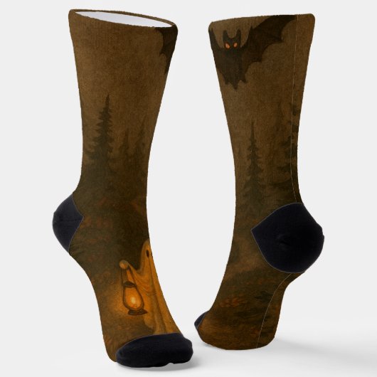 Lantern Ghost Trail – Cozy Autumn Night Walk Sokken (Gebogen)