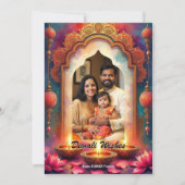 Lantern Glow Diwali Greeting Card Kaart (Voorkant)