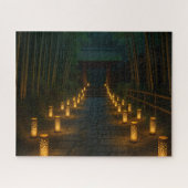 Lantern-Lit Stone Path through Bamboo Grove Legpuzzel (Horizontaal)