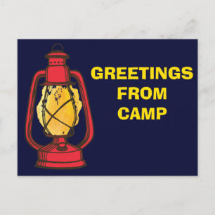 Lantern Navy Blue Greetings uit Camp Briefkaart
