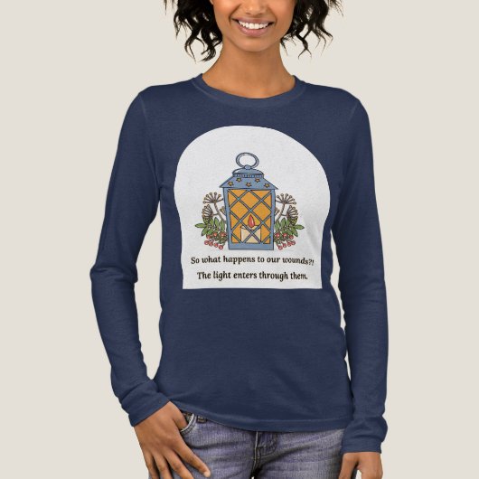 Lantern of Healing | Gentle Light & Spiritual Hope Tri-Blend Shirt (Voorkant)