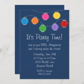 Lantern Party Invitation Kaart (Voorkant / Achterkant)