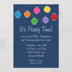 Lantern Party Invitation Kaart