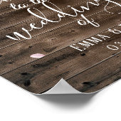  Lantern Pink Floral Wedding Welkomstteken Poster (Hoek)