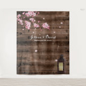  Lantern roze Floral Wedding Backdruppels Wandkleed (Voorkant)