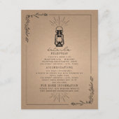 Lantern Rustic Wedding Details Cardstock Informatiekaartje (Voorkant)