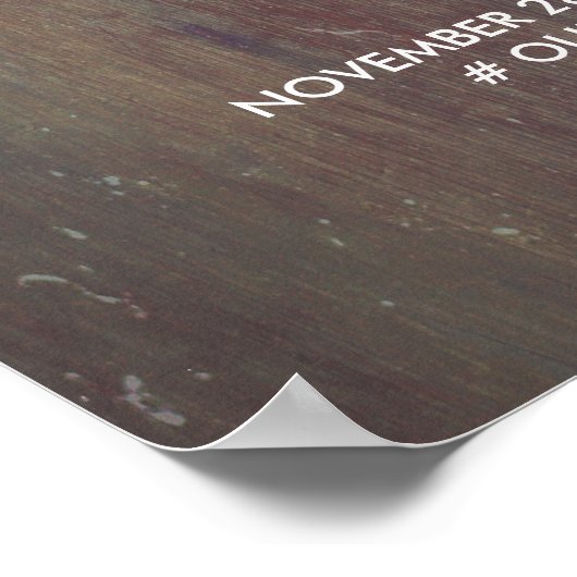  Lantern Rustic Wood Weddenschap Welkomstbord Poster (Hoek)