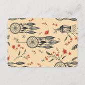 Lantern Sage Green Boho Design Wedding Informatiekaartje (Achterkant)