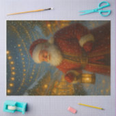 Lantern Santa Christmas Decoupage Tissuepapier (Craft)
