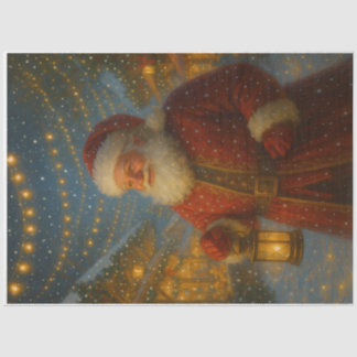 Lantern Santa Christmas Decoupage Tissuepapier