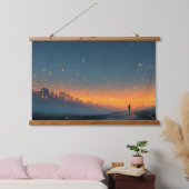 Lantern Sky – Magical Halloween Night Wall Poster Hangend Wandkleed (Slaapkamer)