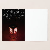 Lantern Snowflakes klassieke feestelijke kerst Folie Kaarten (Binnen)
