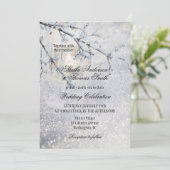 Lantern Sparking Snow Winter Weddenschap Kaart (Staand voorkant)