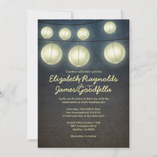 Lantern Wedding Invitations Kaart