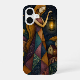 LANTERNMEISJE ONDER DE BLAUWE STERRENHEMEL iPhone 16 HOESJE