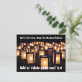 Lanterns Candles Christmas Pas Briefkaart aan (Staand voorkant)