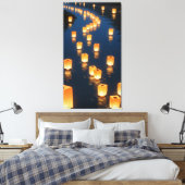 lanterns emitted a warm glow canvas afdruk (Insitu (Slaapkamer))