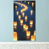lanterns emitted a warm glow canvas afdruk (Insitu (Houten vloer))