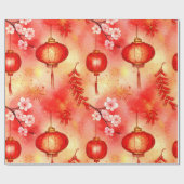 Lanterns glow, firecrackers burst, and blossoms bl cadeaupapier (Vlak)