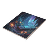 Lanterns, Mushrooms, and a Book Tegeltje (Zijkant)