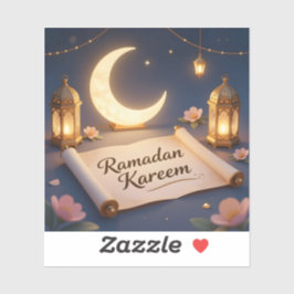 Lanterns Of Blessing - Square Vinyl  Sticker