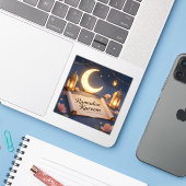 Lanterns Of Blessing - Square Vinyl  Sticker (Laptop met iPhone)