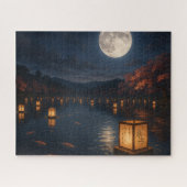 Lanterns on the River Beneath the Full Moon Legpuzzel (Horizontaal)