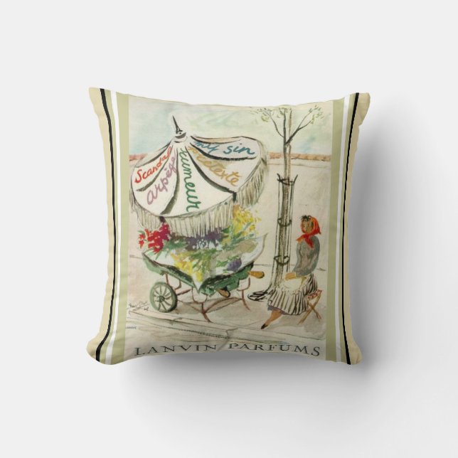 Lanvin Parfums Frans Print Sierkussen (Voorkant)