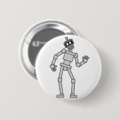 Lany Robot Ronde Button 5,7 Cm (Voorkant /achterkant)