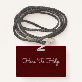 Lanyard Style Badge (Achterkant met draagriem)