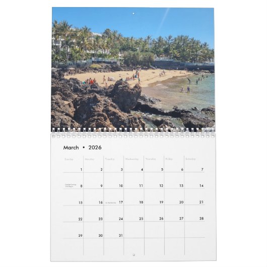Lanzarote 2026 calendar kalender (Mar 2026)