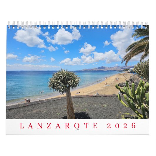 Lanzarote 2026 calendar kalender (Hoes)