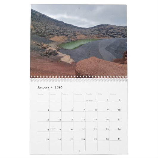 Lanzarote 2026 calendar kalender (Jan 2026)