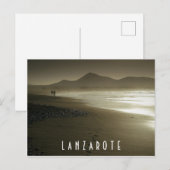 Lanzarote briefkaart - Playa de Famara (Voorkant / Achterkant)