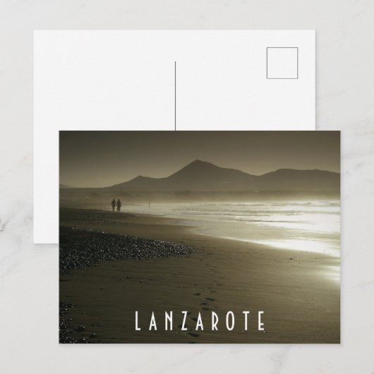 Lanzarote briefkaart - Playa de Famara (Voorkant / Achterkant)