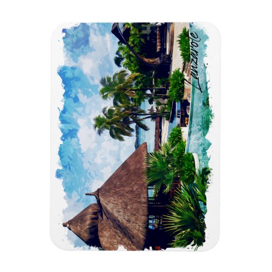 Lanzarote Canarische Eilanden Spanje Tropisch Magneet (Verticaal)