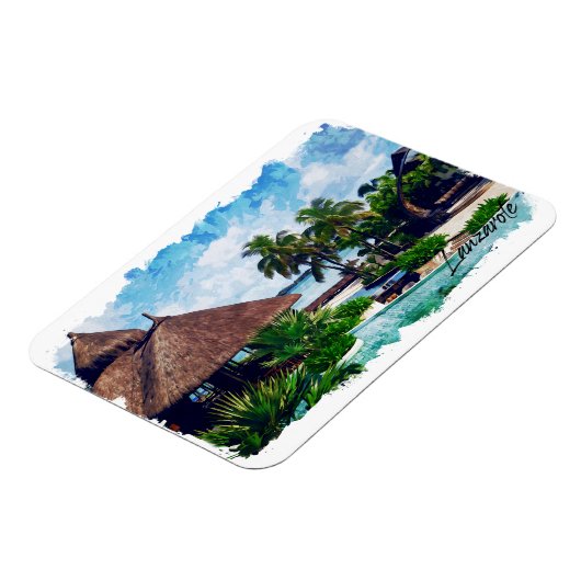 Lanzarote Canarische Eilanden Spanje Tropisch Magneet (Linkerzijde)