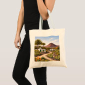 Lanzarote Canarische Eilanden Vulkanus Cactus Wild Tote Bag (Voorkant (product))