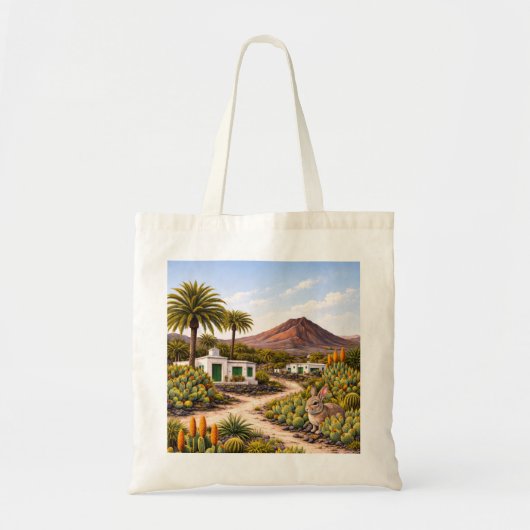 Lanzarote Canarische Eilanden Vulkanus Cactus Wild Tote Bag (Voorkant)