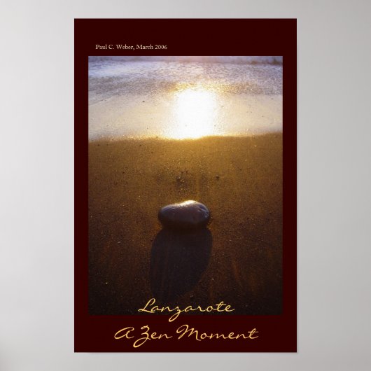 Lanzarote: een Zen Moment Poster (Voorkant)