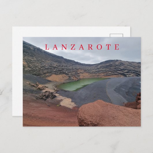 Lanzarote El Golfo uitzicht briefkaart (Voorkant / Achterkant)