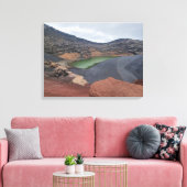 Lanzarote El Golfo uitzicht canvas print (Insitu (Woonkamer))