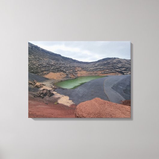 Lanzarote El Golfo uitzicht canvas print (Voorkant)