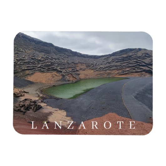Lanzarote El Golfo uitzicht koelkastmagneet Magneet (Horizontaal)