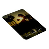 Lanzarote palmbomen bij zonsondergang koelkast mag magneet (Rechterzijde)