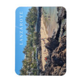 Lanzarote Puerto del Carmen strand uitzicht magnee Magneet (Verticaal)