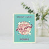 Lanzarote Spanje España Retro  Briefkaart (Staand voorkant)