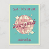 Lanzarote Spanje España Retro  Briefkaart (Voorkant)