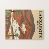 Lanzarote Spanje Legpuzzel Vintage Reis Scene (Horizontaal)