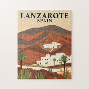 Lanzarote Spanje Legpuzzel Vintage Reis Scene